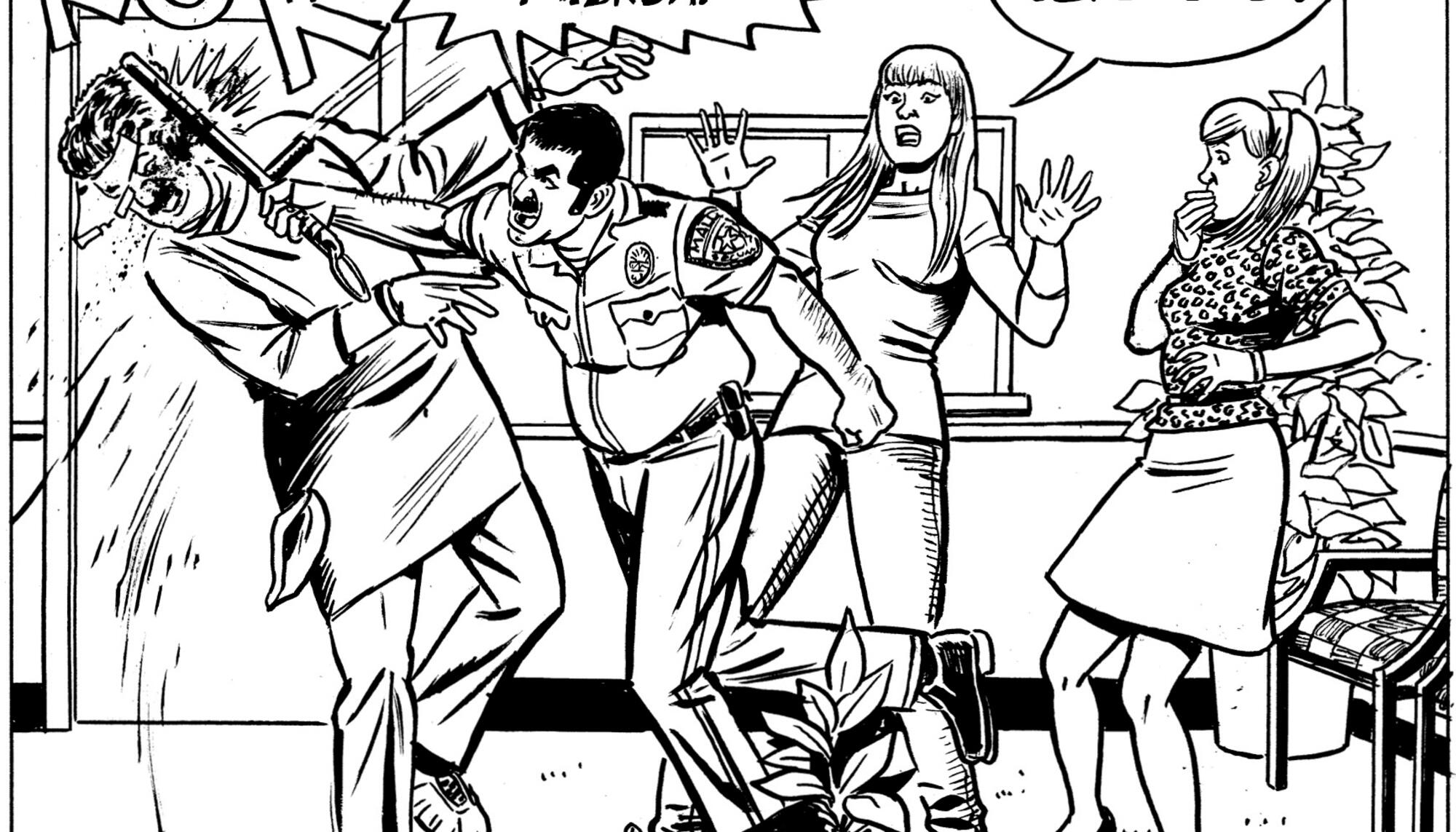 Viñeta del cómic ‘Balas perdidas’, de David Lapham